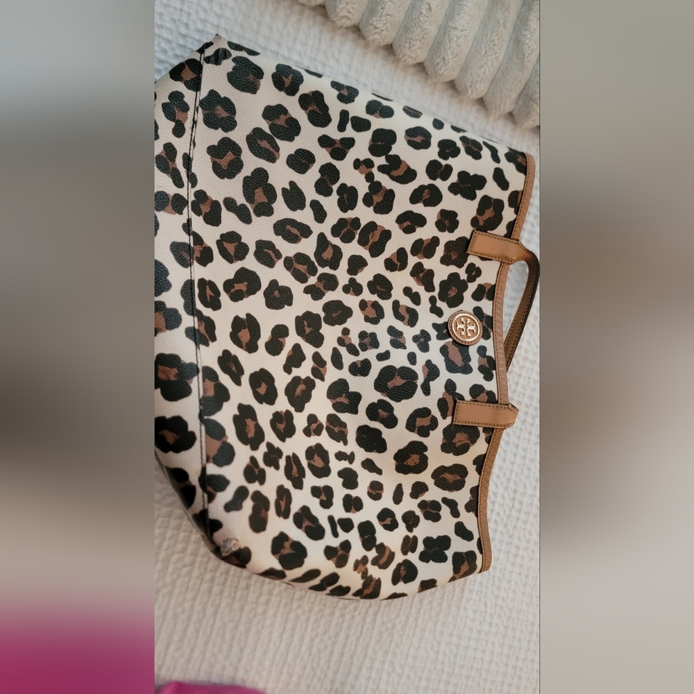 Used Leopard Print Tory Burch Tote